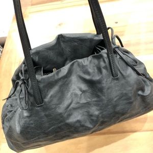 MIU MIU distressed black leather bag